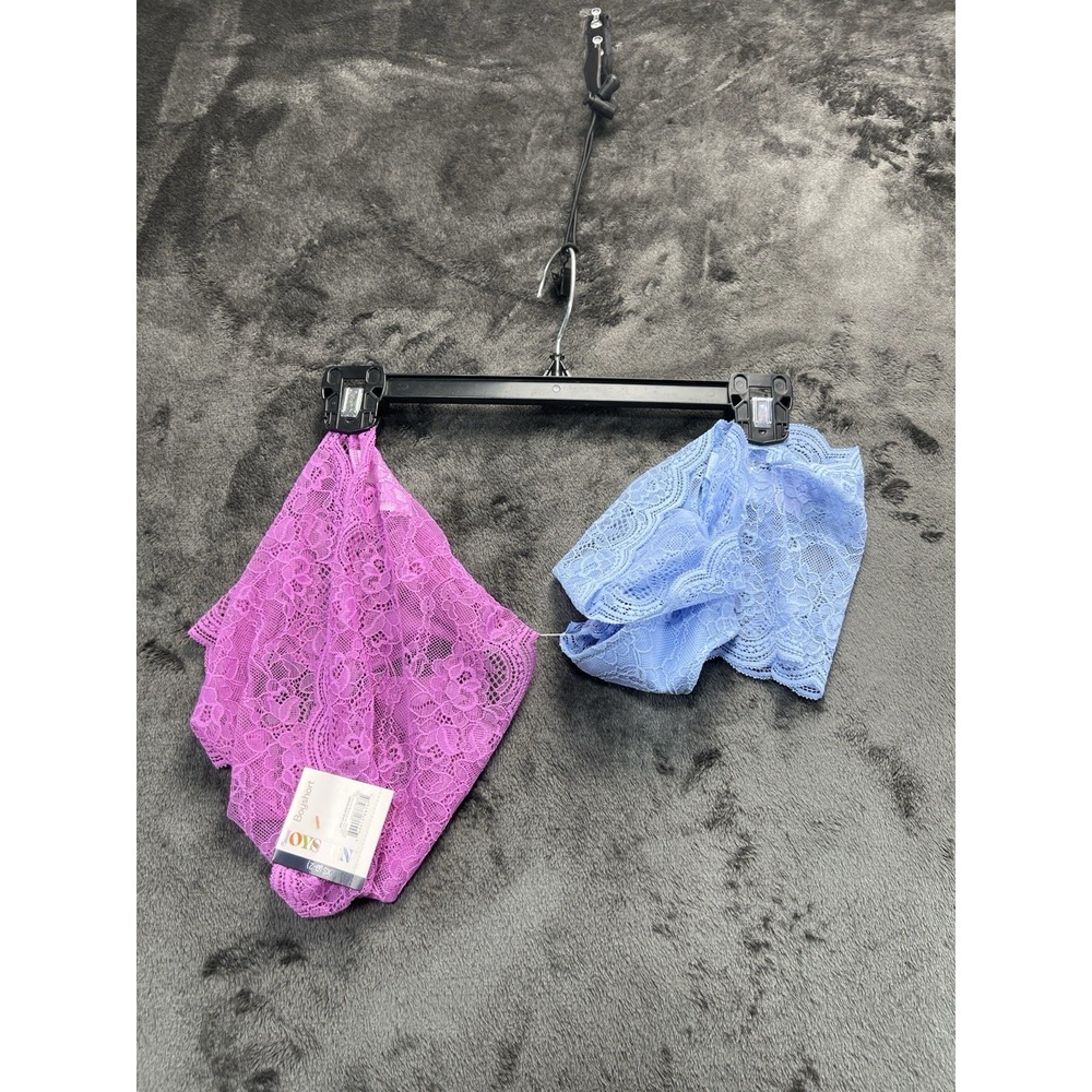 NWT Joyspun Lace Boyshort Panty Lot Pink Blue Floral Lace Underwear XS